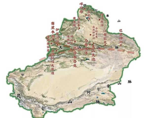 新疆地图 为什么谷歌地图上新疆、内蒙、西藏、甘肃等地区都是光秃秃的 感觉南方和北方的绿化差异好大？