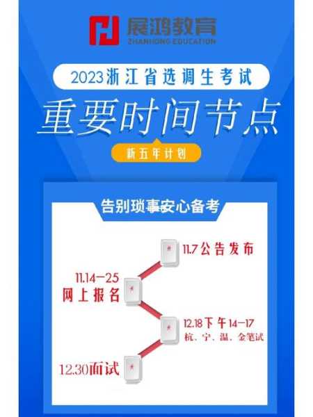 2023年选调生考试报名时间 浙江2023选调生考试时间？
