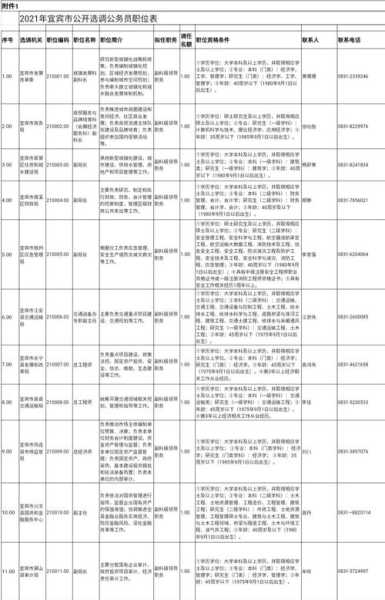 2021公务员招考岗位职位表 2021宜宾公务员职位报名人数？