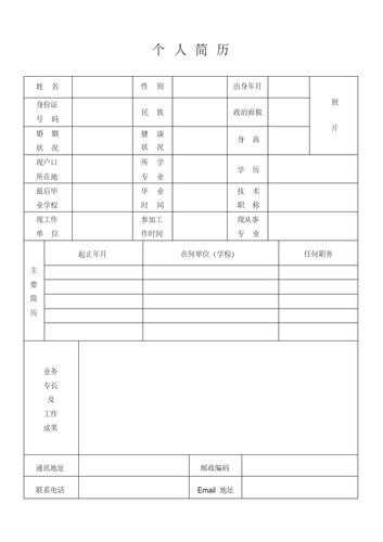 免费的个人简历模板（个人简历免费下载到哪里可以呢？）