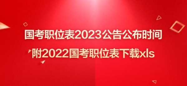 国考职位表2022公告（国考职位表2022公告官网）