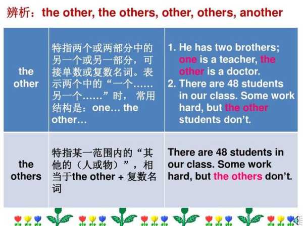other（another和 nother 和the other的区别？）