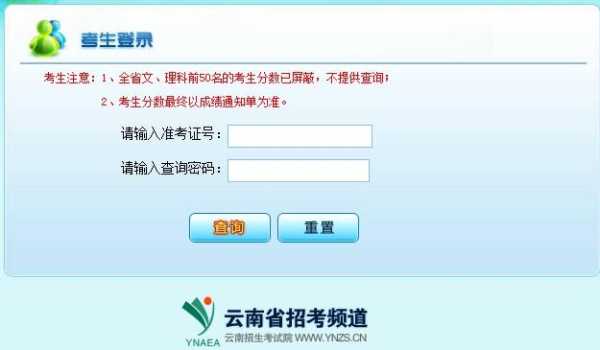 wwwynzscom，云南省会考成绩查询？